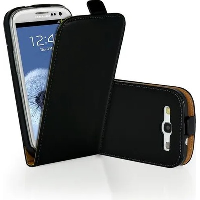 Samsung I9300 Galaxy S III Flip2 Калъф Черен + Протектор