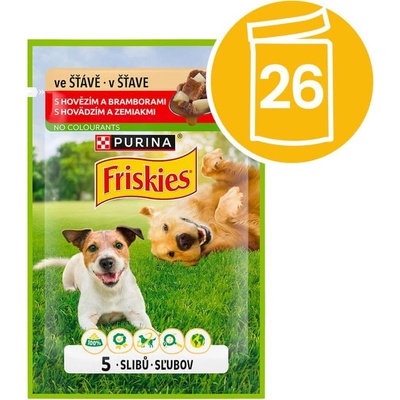 Friskies Adult hovězí s bramborami ve šťávě 26 x 85 g