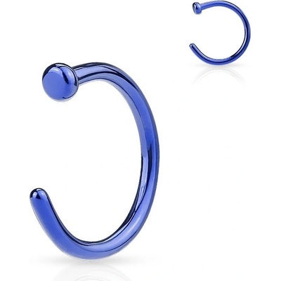 Šperky4U piercing do nosu kruh N01120-0810B modrý