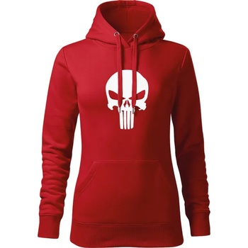 Image 1 of DRAGOWA дамски суитшърт с качулка, Punisher, червен, 320г/м2 (5902)