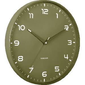 Karlsson Orgullo стенен часовник, тъмнозелен (KA6053GR)