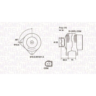 Alternátor MAGNETI MARELLI 063731905010