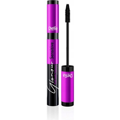 Delia Cosmetics Glamour objemová a predlžujúca riasenka pre citlivé oči Black 11 ml