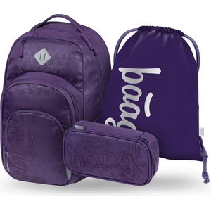 Baagl SET 3 Coolmate Plum: раница, пенал, торба BAAGL | Lilav | Момчешки | UNI