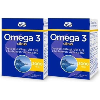 GS Omega 3 CITRUS 2 x 150 kapsúl
