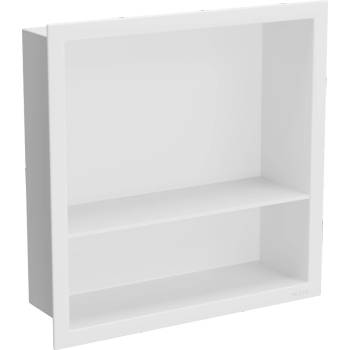 Mexen X-Wall-R вдлъбната полица с яка и рафт 30 x 30 cm, бяла - 1920303010S (1920303010S)