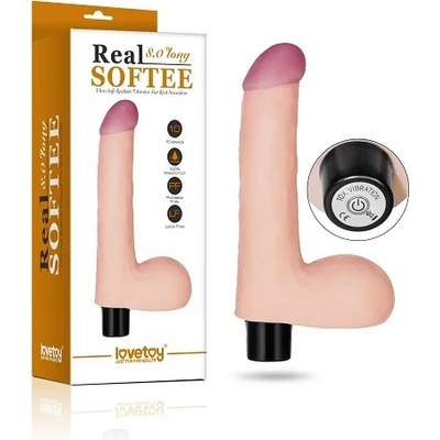 Вибриращо дилдо, копринена мекота, 20, 5см. - Real Softee № 4 (LVTOY00014)