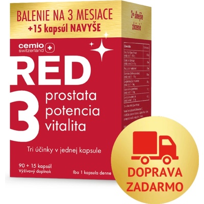 Cemio RED3 dárek 2023 ČR 90+15 kapsúl