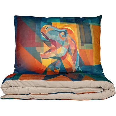 Takoy Bavlněný povlak na polštář premium satén 70x90 dinosaurus Denis-HT-01082 | 70 x 90 cm