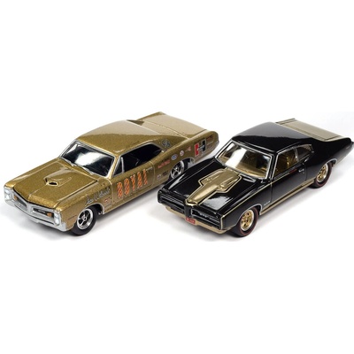 Johnny Lightning Pontiac GTO 1966 Royal + Pontiac GTO 1969 Royal Bobcat 1:64