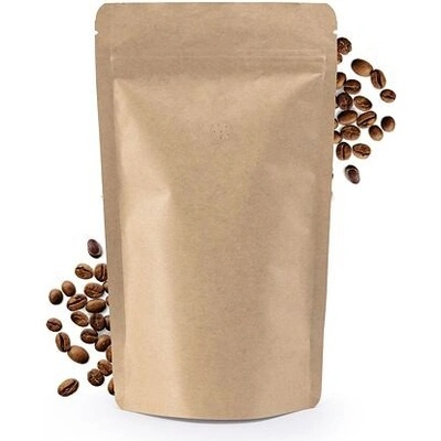 Doypack ZIP | kraft papír | AL | ventil obsah 1000g (210 x 370 + 110mm)
