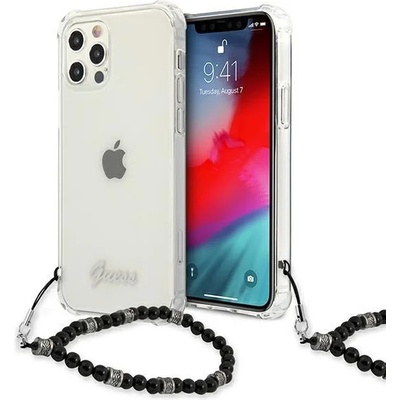 GUESS Калъф за телефон Guess GUHCP12LKPSBK Black Pearl за Apple iPhone 12 Pro Max, прозрачен (GUE001319)