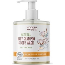 WoodenSpoon Dětský sprchový gel a šampon na vlasy 2v1 Cotton Kiss 300 ml
