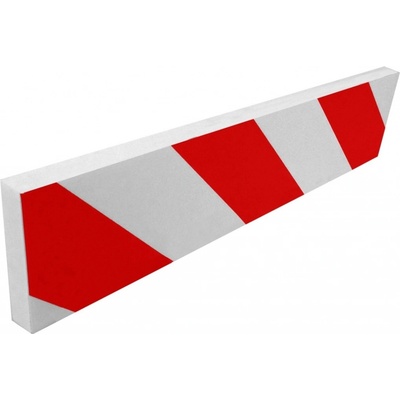 Pěnový ochranný varovný samolepicí profil SoftBumpers – 350×80 mm, červeno-bílá