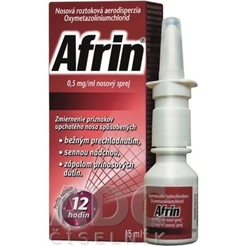 Afrin 0,5 mg/ml nosový sprej s mentolom aer.nao.1 x 15 ml