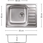 Leks COMPACT BB 65.1 SI Мивка за вграждане