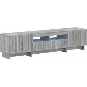 vidaXL 5 части LED ТВ шкаф Сив Сонома Инженерна дървесина (3416425)
