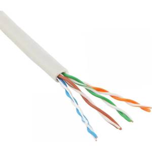  Кабел No brand Network UTP/LAN CAT 5 E, Бял, 305m (DE-18401)