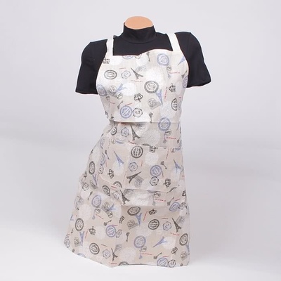 Бежова готварска престилка с Айфеловата кула