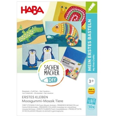 HABA Креативен комплект Лепене пяна мозайка Животни