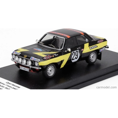 Trofeu Opel Ascona night Version N 29 Rally Baltic 1975 Holgher Bohne Franz Josef Moormann Černá Žlutá 1:43