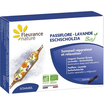 Fleurance Nature Пасифлора, Лавандула, Ешолция БИО, 10 ампули за пиене 10 ml | Fleurance Nature (111201 (11120) FN)