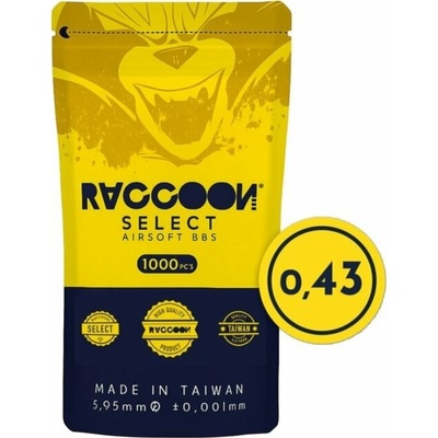 Raccoon Airsoft Airsoftové kuličky Raccoon SELECT 0,43g 1000bb