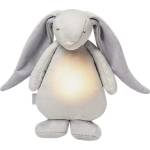 MOONIE Мека играчка Moonie 2.0 - Зайо, с нощна лампа и успокояващи звуци, Silver (M-KSI2) - ozone