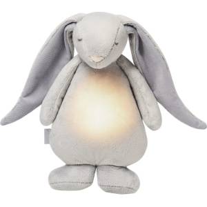 MOONIE Мека играчка Moonie 2.0 - Зайо, с нощна лампа и успокояващи звуци, Silver (M-KSI2) - ozone