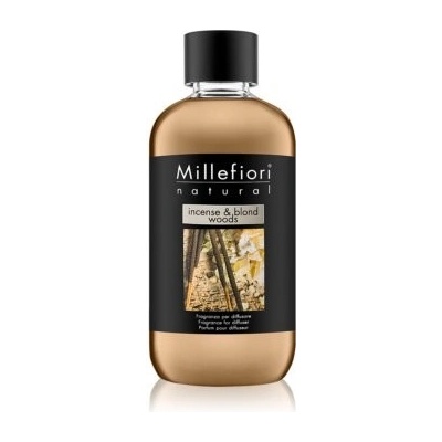 Millefiori Milano Incense & Blond Woods Kadidlo a světlé dřevo Náhradní náplň do vonných difuzérů 250 ml