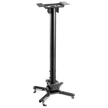 Stropný držiak na projektor Vivolink 35kg max, 60.5 - 90.5 cm, 360°, čierna farba