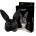 Mаска със заешки уши, изкуствена кожа - Leather Mask Bunny Ears (D-226923)
