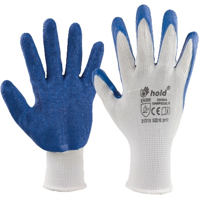 Бултекс Ръкавици от еласт. полиестер топени в латекс 233105-В n9 Card topgrip eco-blue