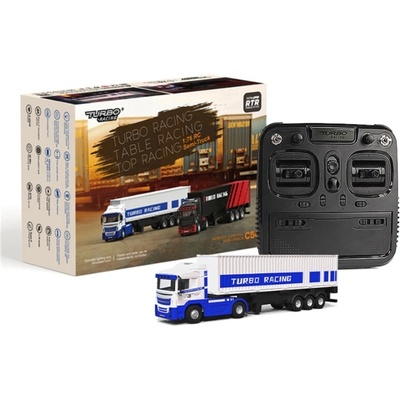 TURBO RACING RC tahač C50 s návěsem RTR bílý 1:76