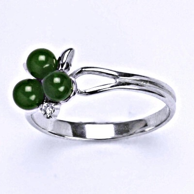 Čištín Stříbrný přírodním nefrit T 1167