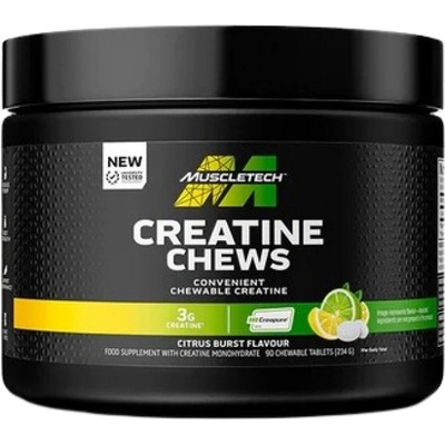 MuscleTech Creatine Chews Creapure® 1000 mg [90 Дъвчащи таблетки] Цитрус