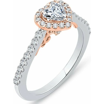 Eppi Zásnubní prsten s diamantovým srdcem Yazmin RE37844