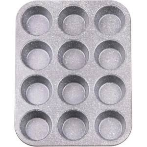 Voltz Форма за мъфини Voltz V51223RC, мраморно покритие, 35.2х26.8x3.0 см, червена (V51223RC)