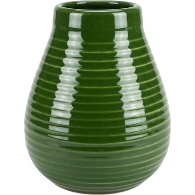 Mate Green Keramická kalab Zelená s ryhovaním 250 ml