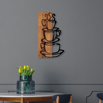 Image 1 of Asir Декорация за стена 58x34 см чаши дърво/метал (AS1630)