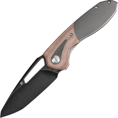 Kansept Thoth Blackwash CPM 20CV 0.137''/3.5 mm Šedý eloxovaný titan + Hnědý Mic
