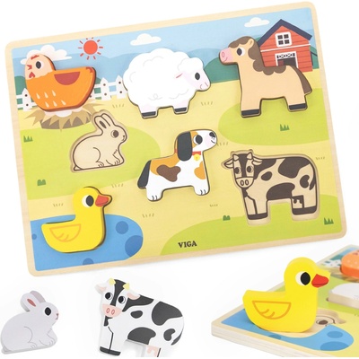 Viga puzzle s úchytmi Farma