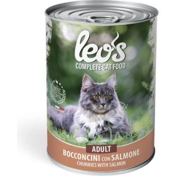 LEOS Leo’s Chunkies with Salmon - Adult - консерва хапки със сьомга - за котки в зряла възраст - 415 гр, Италия - 0293