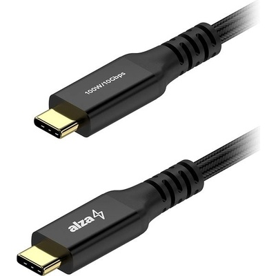 AlzaPower APW-CBTC3215AB AluCore USB-C/USB-C 3.2 Gén 2, 5 A, 100 W, 1,5m, černý
