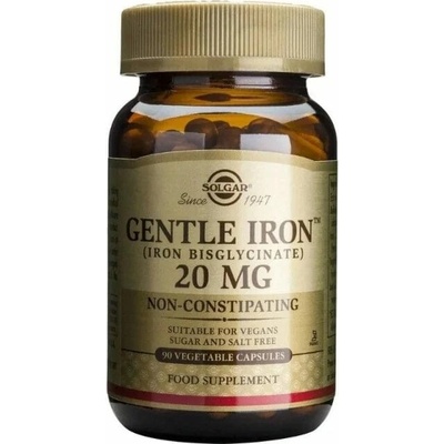 Solgar Minerals Jemné železo bisglycinát železa 20 mg zeleninové 90 kapslí