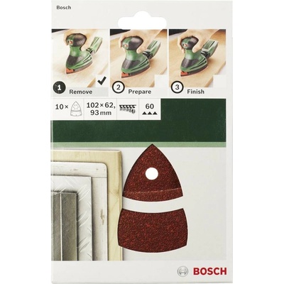 Bosch Accessories 2609256A65 univerzálny brúsny papier na suchý zips, s otvormi Zrnitosť 180 (d x š) 102 mm x 62.93 mm 10 ks; 2609256A65
