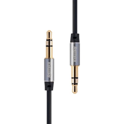 REMAX AUX кабел Remax RL-L100, 3.5mm мини жак, 1m, черен (RL-L100 Black)