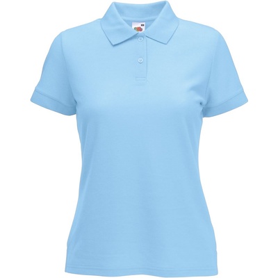 Fruit of the Loom lady-fit 65/35 polo / Дамска поло тениска с къс ръкав - небесно синя xxl (16321241005)