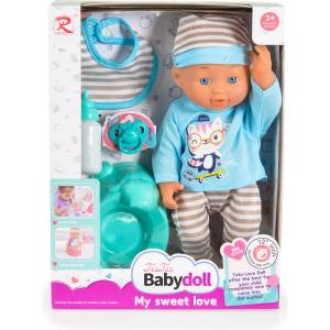 Tutu love Комплект Tutu Love - Кукла с гърне и биберон, 31 cm, Blue (110783)