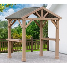 Westmann Laval drevený altánok pre BBQ gril 174x245 cm, prírodná